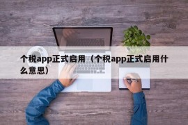 个税app正式启用（个税app正式启用什么意思）