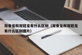 双脊龙和双冠龙有什么区别（双脊龙和双冠龙有什么区别图片）