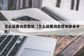 怎么设置动态壁纸（怎么设置动态壁纸安卓手机）