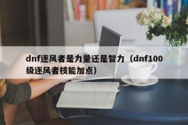 dnf逐风者是力量还是智力（dnf100级逐风者技能加点）