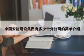 中国安能建设集团有多少个分公司的简单介绍