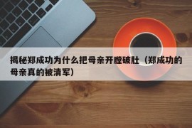 揭秘郑成功为什么把母亲开膛破肚（郑成功的母亲真的被清军）