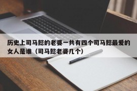 历史上司马懿的老婆一共有四个司马懿最爱的女人是谁（司马懿老婆几个）