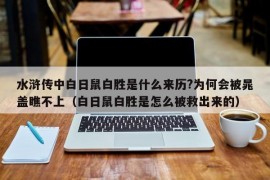 水浒传中白日鼠白胜是什么来历?为何会被晁盖瞧不上（白日鼠白胜是怎么被救出来的）